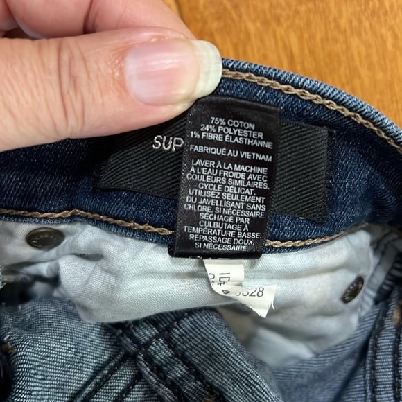 Express Y2K Super Skinny Mid Rise Jeans Size 6R Classic Distressed Casual - Picture 15 of 16